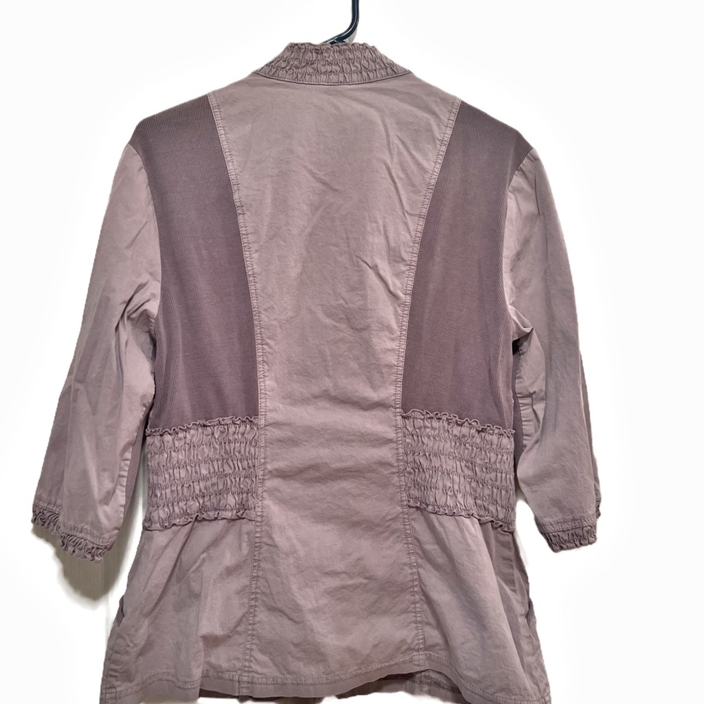 XCVI Women's Bomber Jacket in Taupe - Picture 2 of 5
